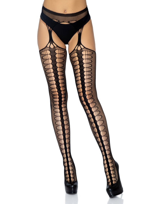 LacyNighty™ Scale Net Suspender Hose