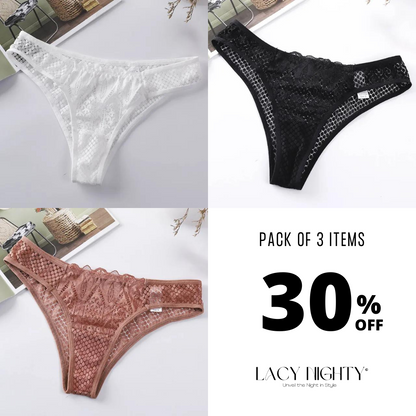 LacyNighty™ Velvet Touch Thong