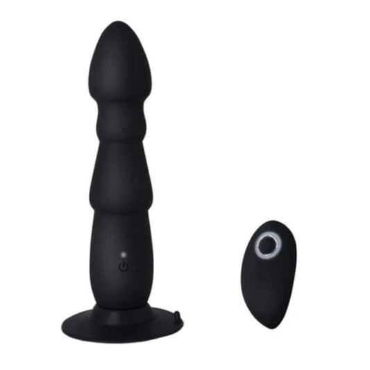 10-Speed Remote Controlled Vibrating Butt Plug Extra Large Toy For Men Silicone 7.8" Long