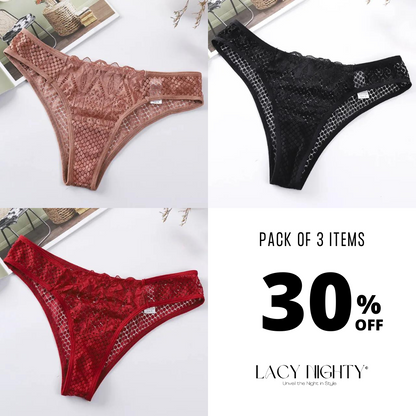 LacyNighty™ Velvet Touch Thong