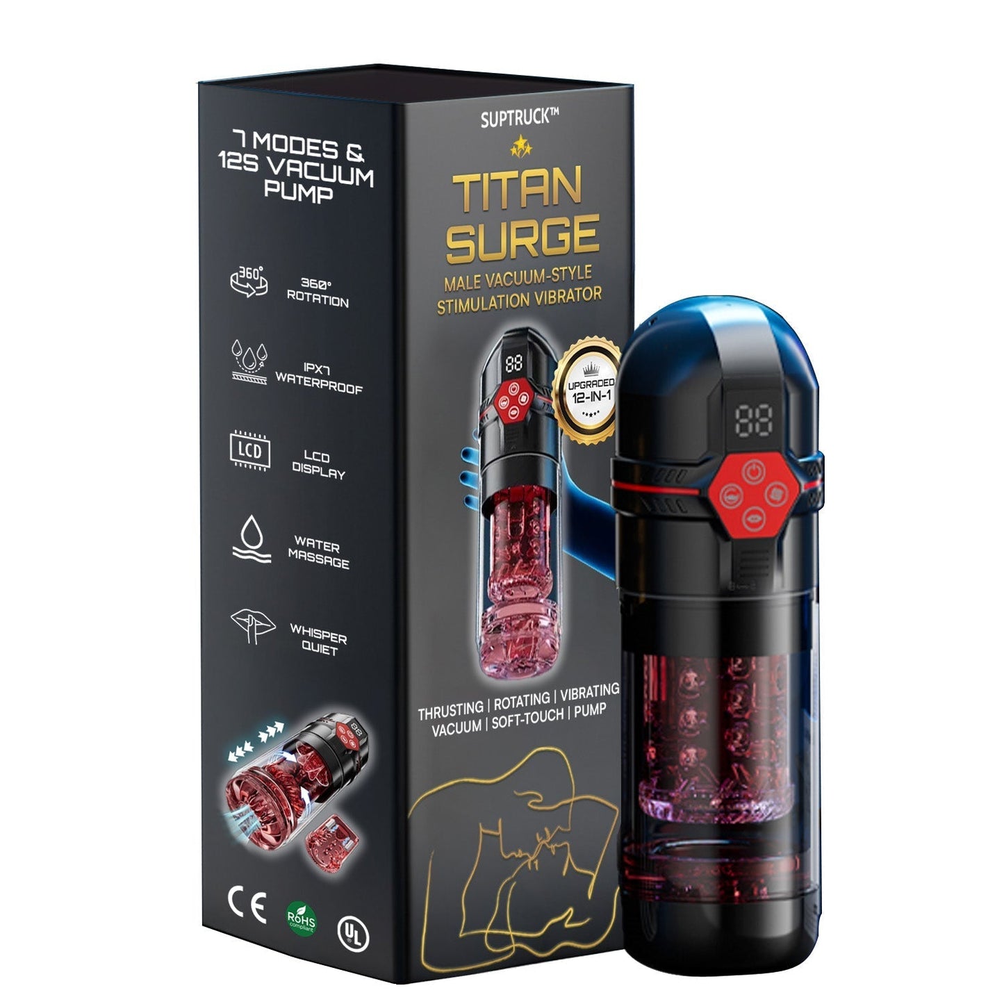 🔥 SUPTRUCK™ Titan Surge Male Masturbator 🔥 Automatic Men Toys LCD Pumps & Enlargers CertifiCure Store