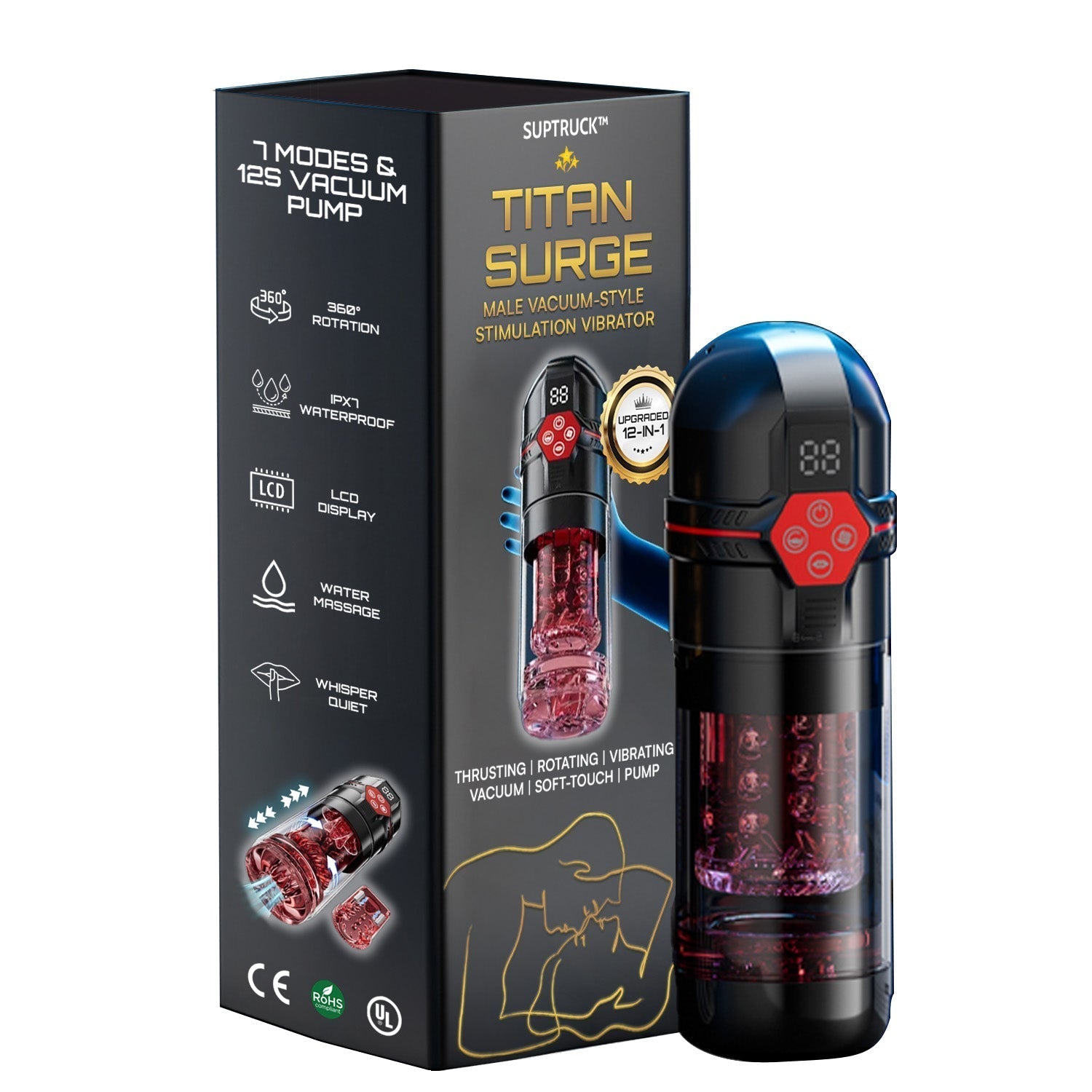 🔥 SUPTRUCK™ Titan Surge Male Masturbator 🔥 Automatic Men Toys LCD Pumps & Enlargers CertifiCure Store