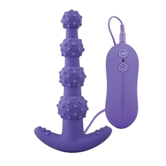 Beaded and Dotted Silicone Anal Toy 5.71" Long