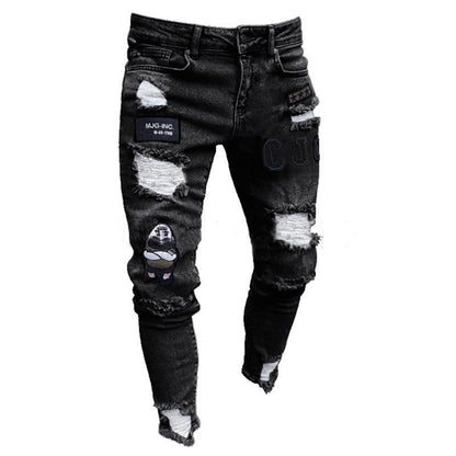 Ripped Skinny Biker Jeans