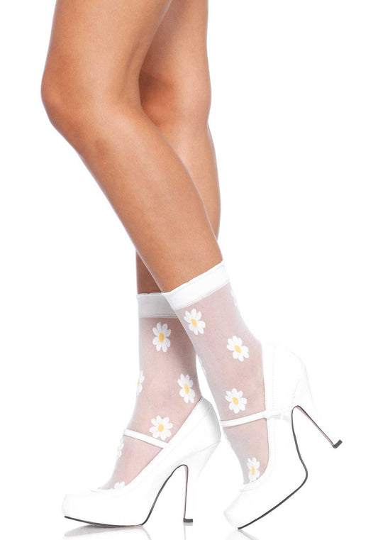 LacyNighty™ Sheer Woven Daisy Anklets