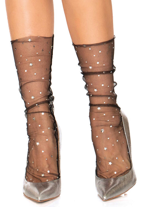 LacyNighty™ Tulle Star and Moons Socks