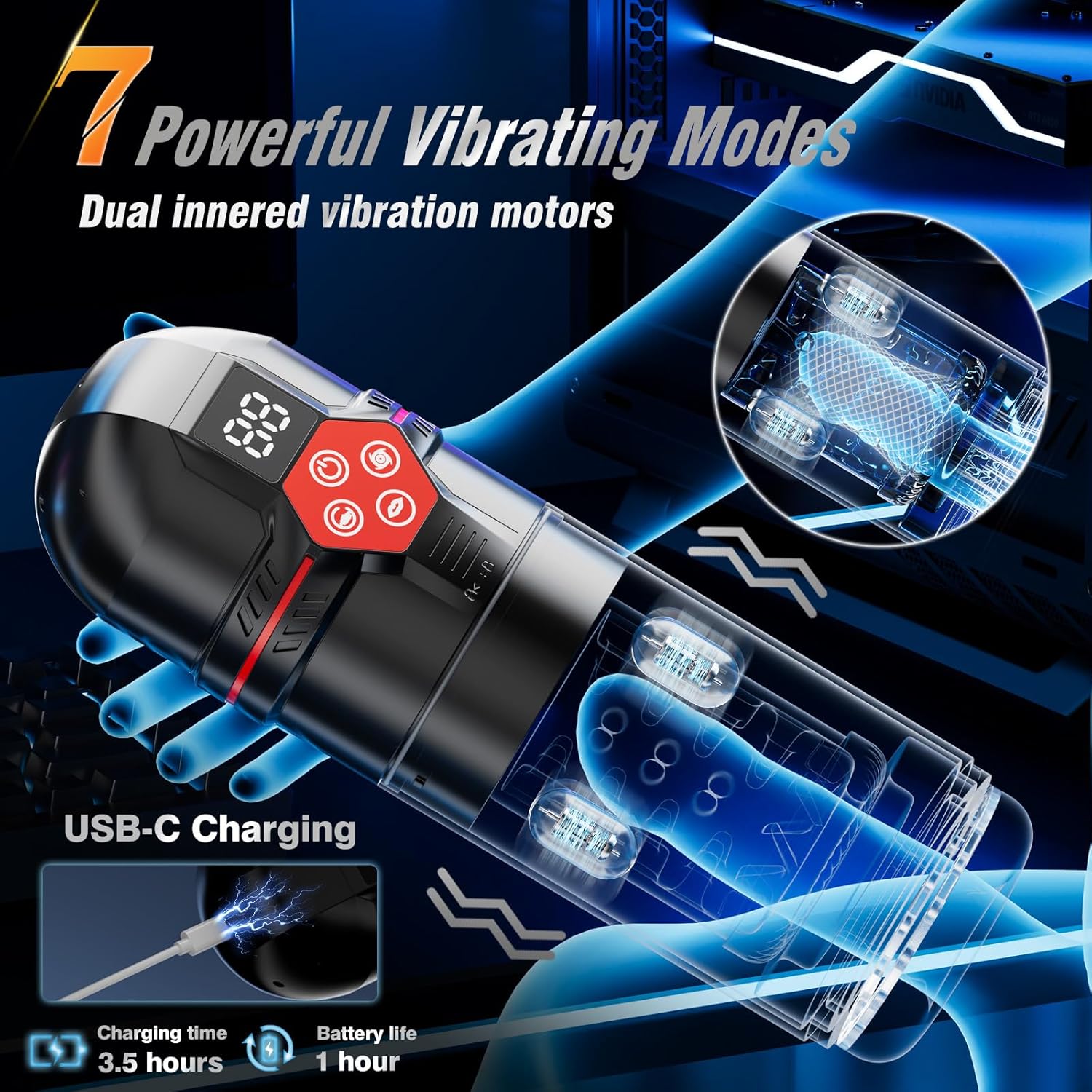 🔥 SUPTRUCK™ Titan Surge Male Masturbator 🔥 Automatic Men Toys LCD Pumps & Enlargers CertifiCure Store