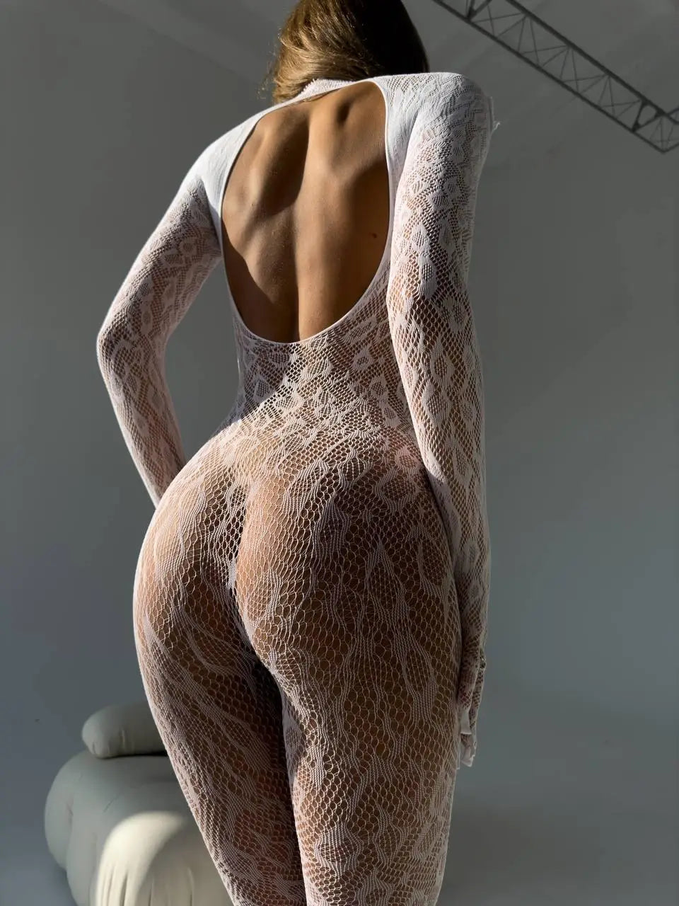 LacyNighty™ Leopard Mesh Bodystocking