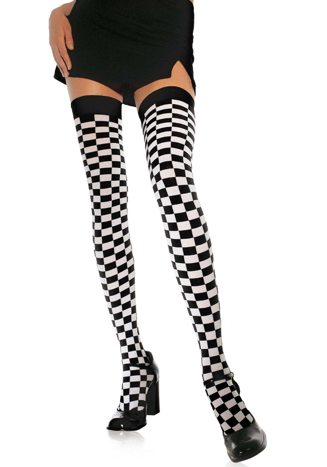 LacyNighty™ Checkerboard Thigh Highs