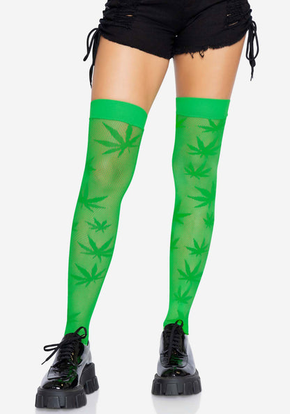 LacyNighty™ 420 Net Thigh Highs