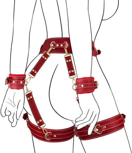 Venus Leather Bondage Set with Belts & Cuffs Hemiras