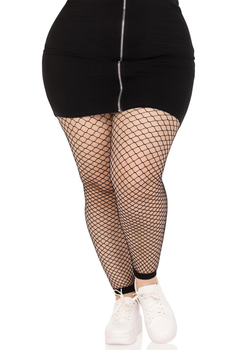 LacyNighty™ Industrial Net Footless Tights One Size (80 - 190lbs)ze