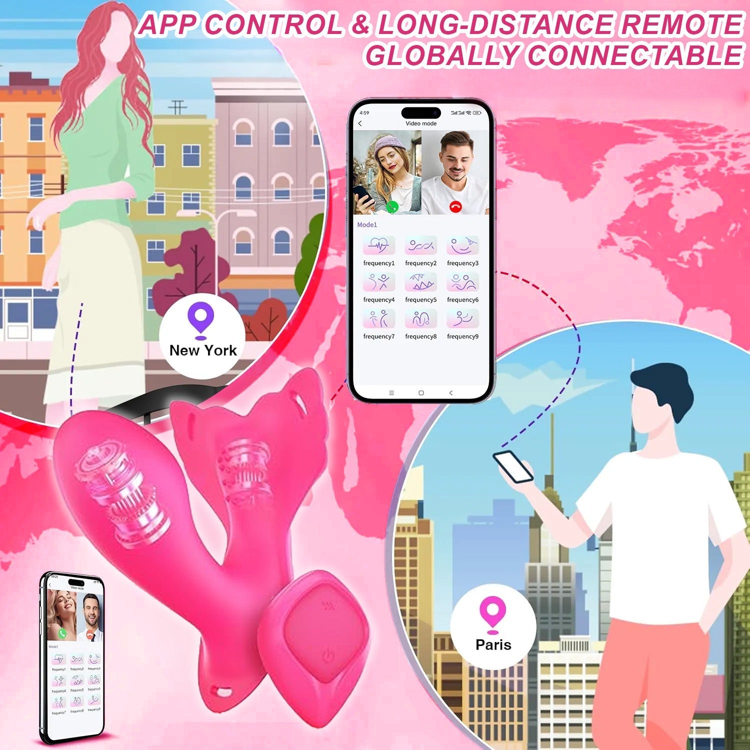 💥 2025 Limited 💦 VibraHug Suptruck™ Wearable Vibrator X9 📱 Pulse Panty Global Control & 9 Modes Hemiras