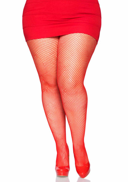 LacyNighty™ Plus Fishnet Pantyhose