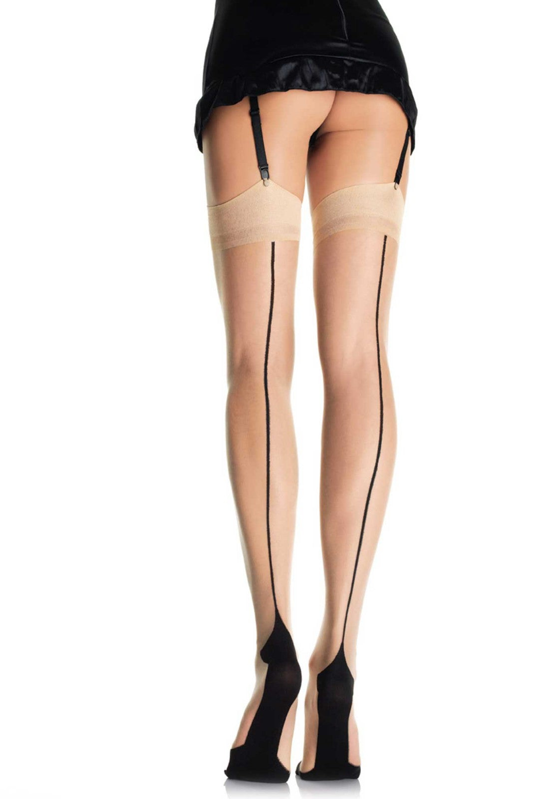 LacyNighty™ Elastane Cuban Foot Stockings