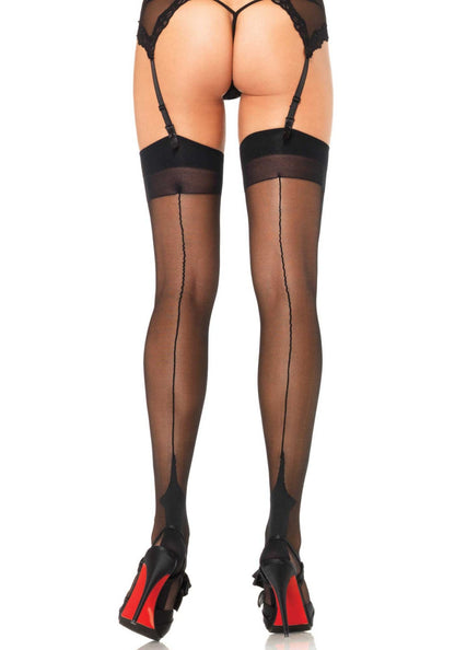 LacyNighty™ Elastane Cuban Foot Stockings