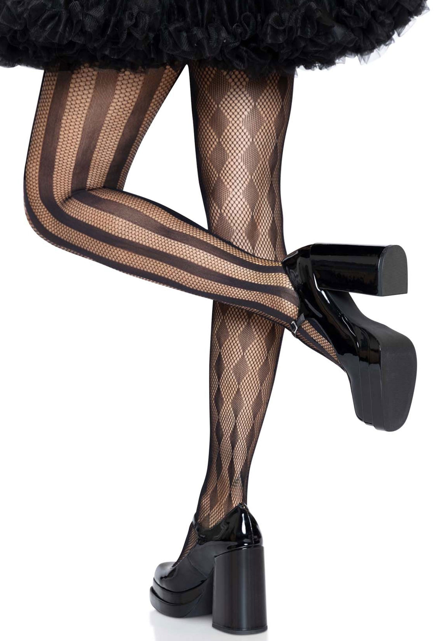 LacyNighty™ Harlequin Net Pantyhose