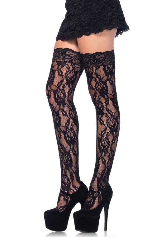 LacyNighty™ Rose Lace Stockings