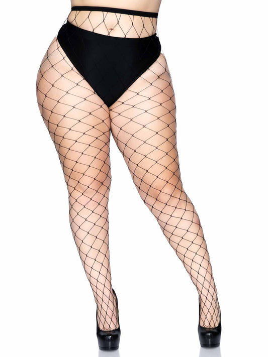 LacyNighty™ Plus Fence Net Pantyhose