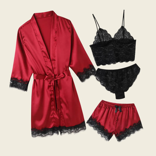 LacyNighty™ Midnight Glow 4-Piece Set