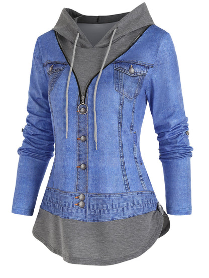 Hooded Denim Jacket