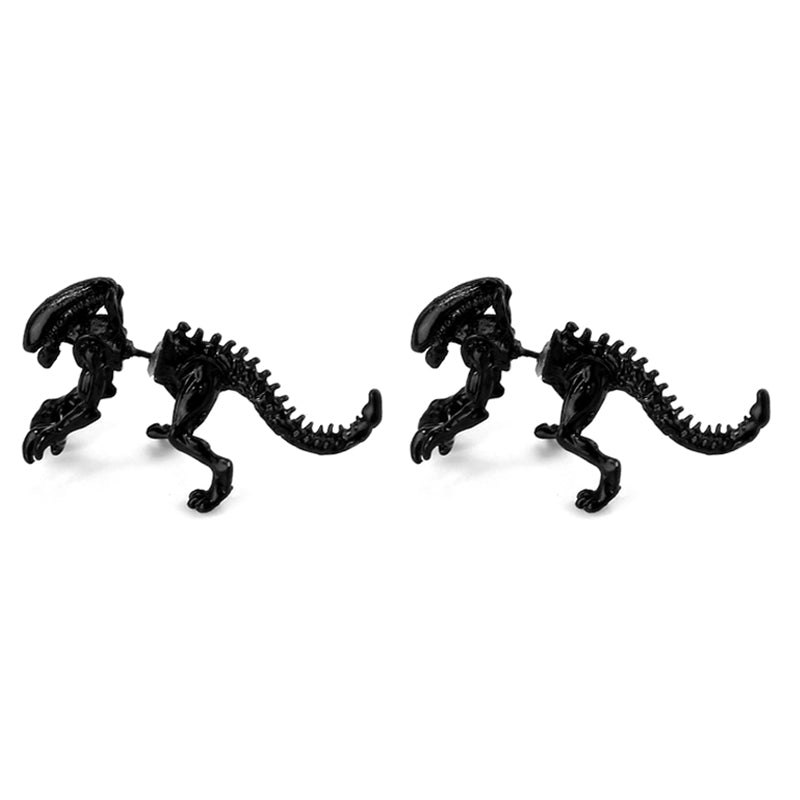 Black Alien Earrings