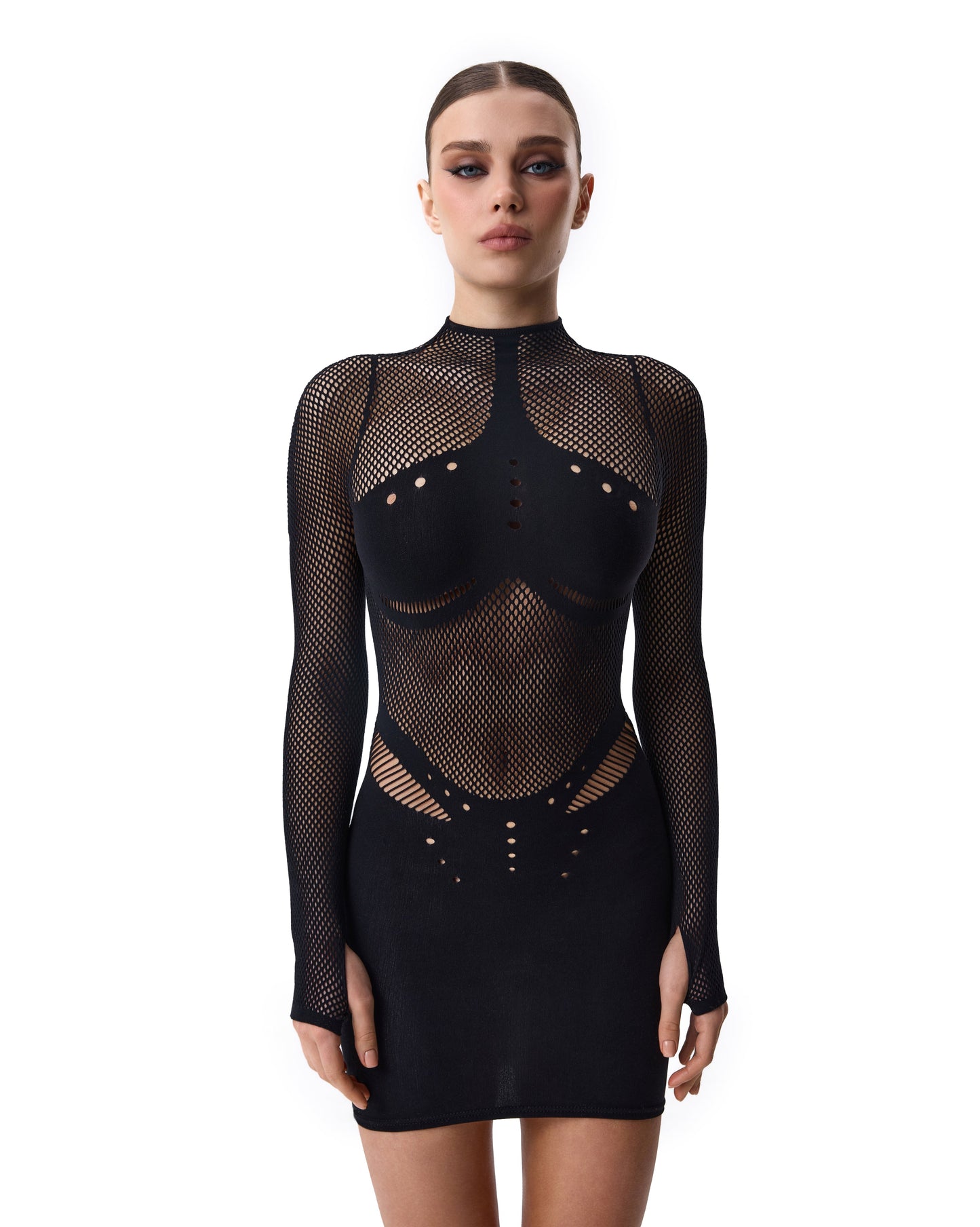 LacyNighty™ Dress Mesh Black