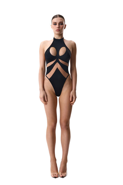 LacyNighty™ Body Mesh Black