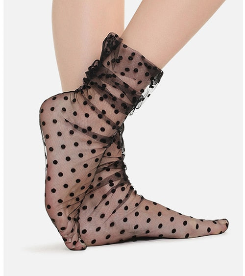 Polka Dot Mid-Calf Socks