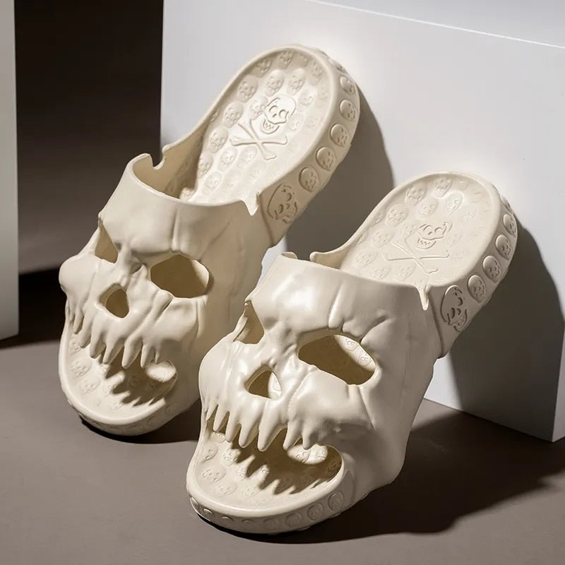 Unisex Skull Slippers