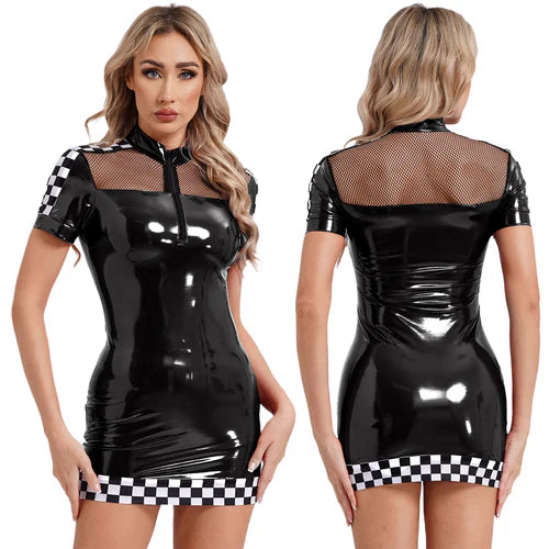 Latex Racer Driver Dress