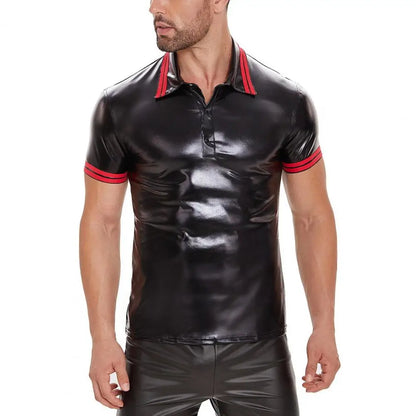 Shiny Leather T-shirt