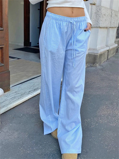 Striped Mid Waist Long Pants AliExpress Other