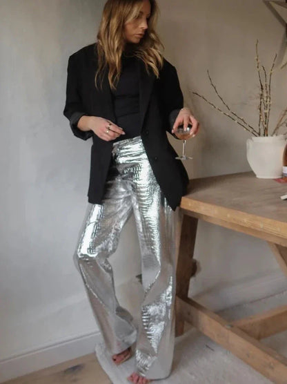 Metallic Womens Pants