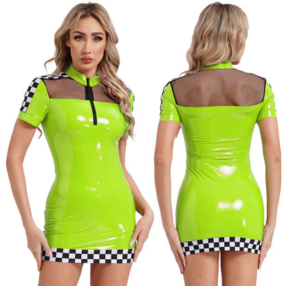 Latex Racer Driver Dress