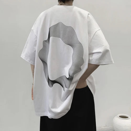 Irregular Round Print T-shirt