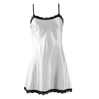 LacyNighty™ White Satin Nightdress