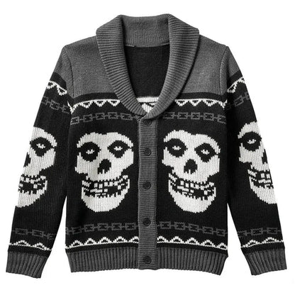 Skull Pattern Knit Sweater