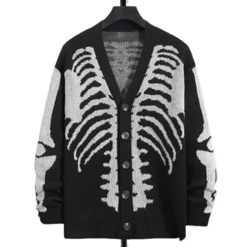 Unisex Knitted Skeleton Sweater