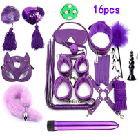 Leather 14pcs purple