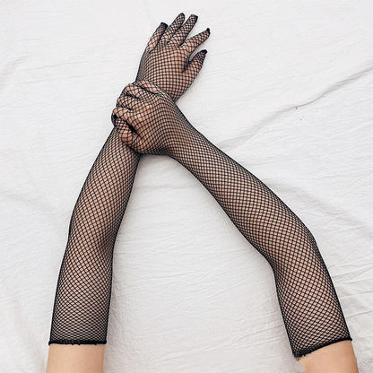 LacyNighty™ Fishnet Long Sleeve Gloves