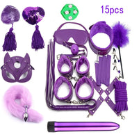 Leather15pcs purple