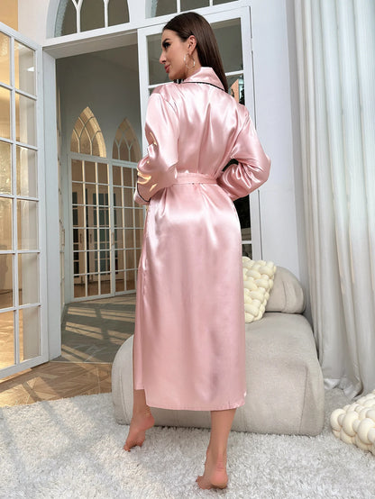 LacyNighty™ Elegant Satin Night Robe