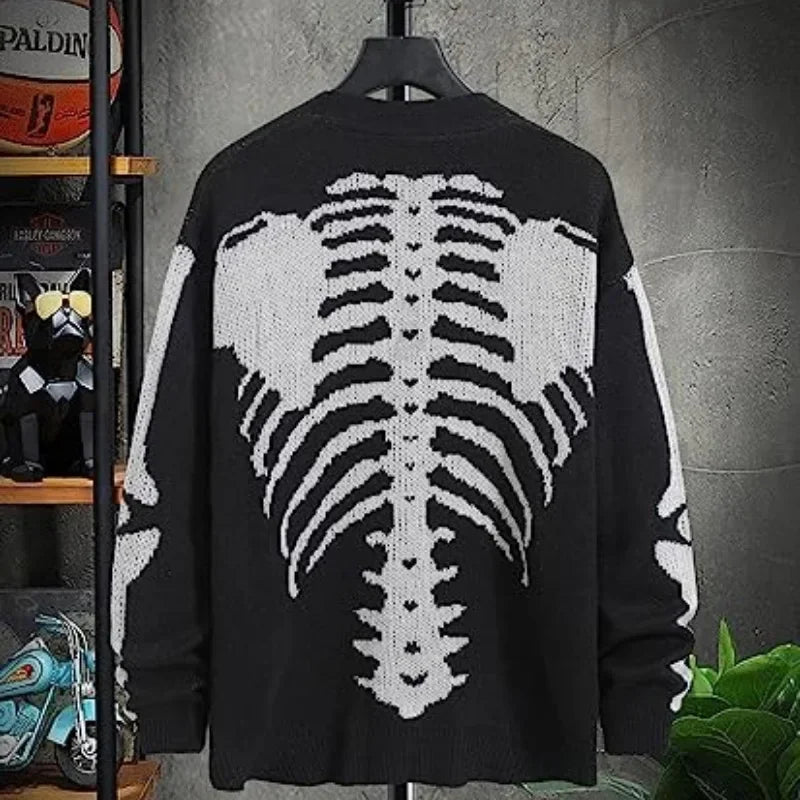 Unisex Knitted Skeleton Sweater