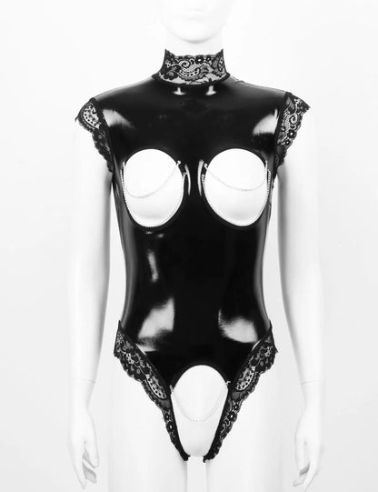 More Tequila Latex Crotchless Teddies