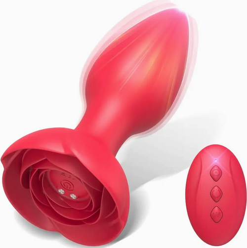 LacyNighty™ Rose Remote Control Vibrating Stimulator