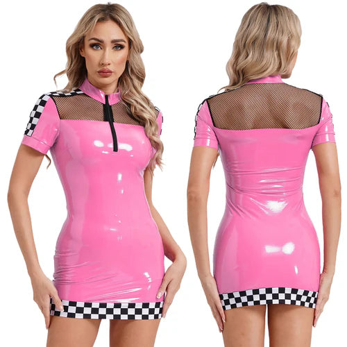 Latex Racer Driver Dress