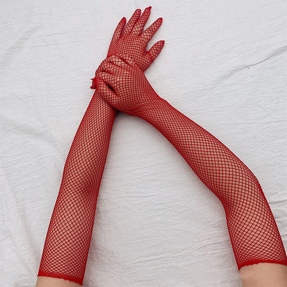 LacyNighty™ Fishnet Long Sleeve Gloves