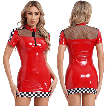 Latex Racer Driver Dress