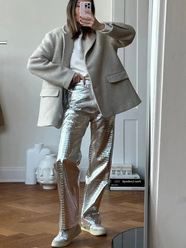 Metallic Womens Pants